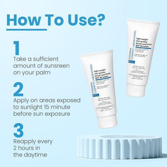 FCL Light Weight non-greasy spf 80 lotion